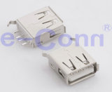 USB 2.0 Type a Receptacle Vertical DIP PCB End