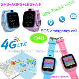 4G/WiFi SOS Button Smart GPS Tracker Watch for Kids Safety D48