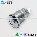 19mm Power Port Momentary 24V Blue Brass Push Button Switch