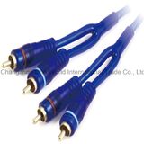 2 RCA Plugs - 2RCA Plugs Clear Cable, Y Type