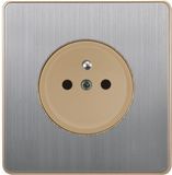British Standard Stainless French-Style Wall Socket
