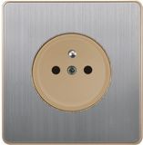 British Standard Stainless French-Style Wall Socket