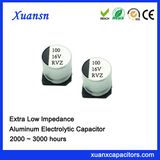 2000hours Ultra Low Impedance 100UF 16V SMD Capacitor