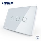 Livolo 2-Gangs 1-Way Home Wall Light Touch Switch, Vl-C303r-81/82