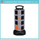 Home Four-Layer Vertical Multi Power Portable Extension Socket with Take-up Spool