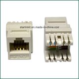 CAT6 UTP Shutted Keystone Jack 180 Degree for Information Outlet