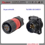 Plastic IP67 Plug Electrical Wire Connectors/3pin Circular Connector with UL and CE Approved