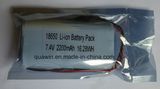 2s1p 7.4V 2200mAh Lithium-Ion Rechargeable Battery Pack