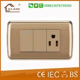 Hot Selling Metal 2gang 3pole Wall Socket