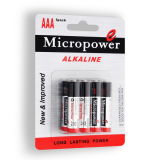 Alkaline Dry Battery AAA/Lr03 Size with 8PCS in a Blister Card