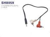 3.5mm Stereo Plug to 2 RCA Audio Cable Y Cable
