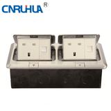 Hot New Eficiency Compact Double British 13A Computer & One-Way Floor Socket