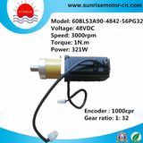 48VDC 3000rpm High Speed Brushless DC Servo Motor