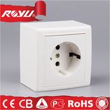 Electric Power Wall Socket Outlet, Surface Mounting Schuko Socket