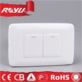 New Design Illuminated 2 Gang Electrical Wall Switch for Home