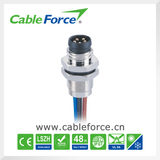 M8 5pin Male Panel Rear Mounting Wire Connector for Sensor and Actuator with Wires