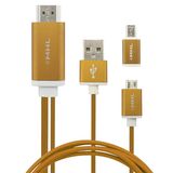 Mhl Micro 5pin+11pin to HDMI Cable with Metal Shell