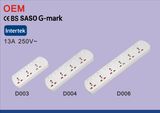 Saso Ce G-Mark Gcc UK 13A 6-Gang Indoor Power Socket with 1m 2m 3m 5m