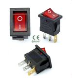 Kcd1-106-N Spst Red Illuminated Rocker Switch 6A 250V