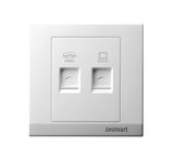 Twin RJ11 Telephone & RJ45 Data outlet  (S86ZHN)