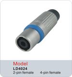 Speaker Connector Chassis Speakon 4-Pin Plug Female Metal Zink Quality