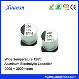 New 125º C 220UF 10V Chip Aluminum Electrolytic Capacitor