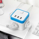 Cube Multi Socket with USB Port Power 5m Cable