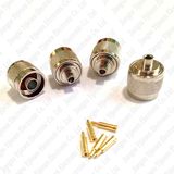 N Male Plug Connector Straight Crimp for Semi-Rigid Rg402 0.141 Cable RF Solder Connector