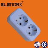 European 2 Way Power Extension Socket with Earth (E8002E)
