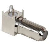 Right Angle F Female PCB Mount Connector