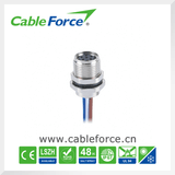 M8 6pin Female Panel Connector Front Fastened Wire Connector for Sensor and Actuator