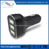3-Port USB Car Charger with Smart IC Adapts, Safety Protection for Apple and Android Devices