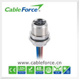 M8 5pin Female Front Fastened Connector for Sensor and Actuators with Wires