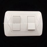 ABS Material Copper Metal 10A 250V Wall Switch (EU-011)