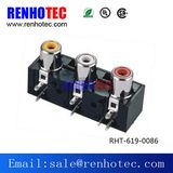 Black RCA Stereo Phone Jack Connector