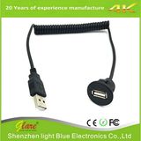 USB Panel Mount Coiled Cable
