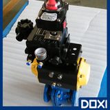Semiconductor Pneumatic PFA Lined Ball Control Valve PTFE ETFE FEP