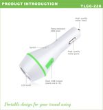 Dual USB Car Charger with LED Torch