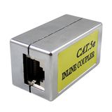 Shielded Silver Cat. 5e Female to Female Modular Inline Coupler