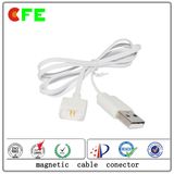 Magnetic Charger Cable USB White 2pin Magnetic Cable Connector
