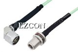 N Male Right Angle to N Female Bulkhead Cable