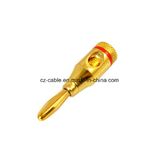 Corrosion Resistant Gold Plated Speaker Banana Connector, Banana Audio/Video Plug/Connector, Subwoofer, Binding Post, Professional Speaker, Loudspeaker