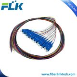 12 Colors Multi-Cores Fiber Optic Fanout Pigtails Singlemode Multimode Sc/LC/FC/St/MTRJ/E2000 Upc/APC 0.9/2.0/3.0m 12fibers