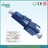 LC Male-Female Optical Fiber Attenuator with Blue Housing
