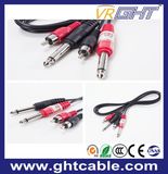 Two RCA to 2 X 6.5mm Audio Cable