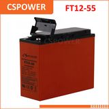 FT12-55 12V55ah Communication Front Access Terminal Battery Telecom 12V 55ah