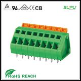Screwless 3.81mm Pitch PCB Terminal Block with Press Button