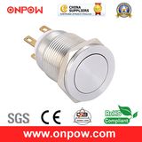 Onpow 19mm Metal Pushbutton Switch (LAS1GQPF-11/S, CE, CCC, RoHS compliant)