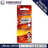 1.5V Digital Alkaline Battery Dry Battery with BSCI (LR6-AA 12PCS)