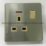 UK Standard 13A Socket with 1 Gang Switch